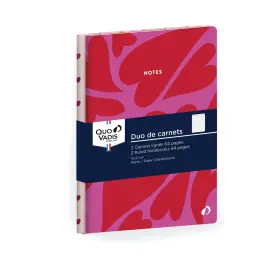 DUO CARNET 21 ligné Fantaisie Coeur p2 photo du produit