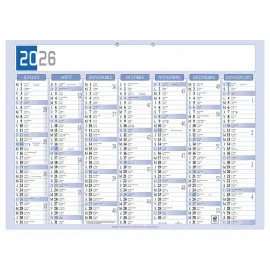 Calendrier 55x40,5  Bleu Gris photo du produit
