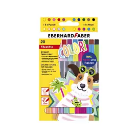 EBERHARD FABER Feutre double COLORI, &eacute;tui carton de 20 photo du produit