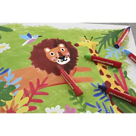 EBERHARD FABER Craie de cire COLORI, bo&icirc;te en bois de 100 photo du produit