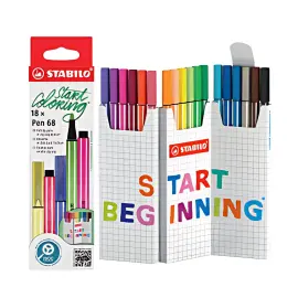 STABILO Feutre Pen 68, set zigzag de 18 pi&egrave;ces photo du produit