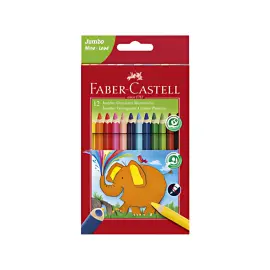 Crayons de couleur triangulaire Jumbo - &eacute;tui 12 - Faber-Castell photo du produit