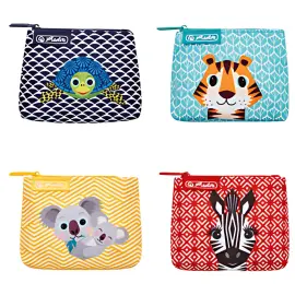 4 HERLITZ Porte-monnaie 'Cute Animals', toile photo du produit