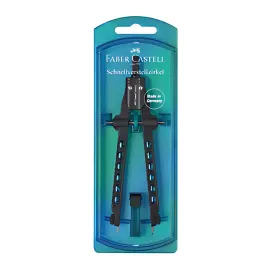FABER-CASTELL Compas à réglage rapide FACTORY PEARL BLUE photo du produit