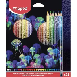 MAPED Crayon de couleur DEEPSEA PARADISE, &eacute;tui carton de 24 photo du produit