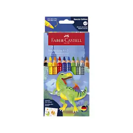 FABER-CASTELL Crayon de couleur triangulaire Jumbo GRIP Dino photo du produit