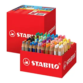 STABILO Crayon multitalent woody 3 en 1, pack &eacute;colier de 76 photo du produit