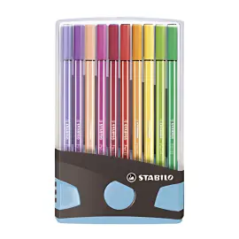STABILO Stylo feutre Pen 68, ColorParade de 20, gris/bleu photo du produit