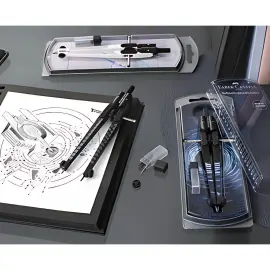 FABER-CASTELL Compas à réglage rapide TREND SHINY TWIST photo du produit