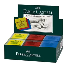 18 FABER-CASTELL Gomme mall&eacute;able ART ERASER, assorti photo du produit