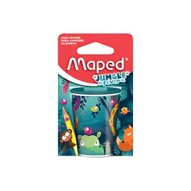 MAPED Taille-crayon 2 trous JUNGLE fever, en m&eacute;tal, blister photo du produit