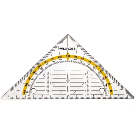 WESTCOTT Equerre g&eacute;om&eacute;trique avec perforations pour classeur photo du produit