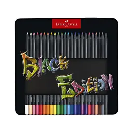 FABER-CASTELL Crayon de couleur Black Edition, étui de 24 photo du produit