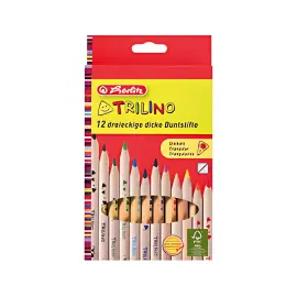 HERLITZ Crayon de couleur triangulaire Trilino, &eacute;tui de 12 photo du produit