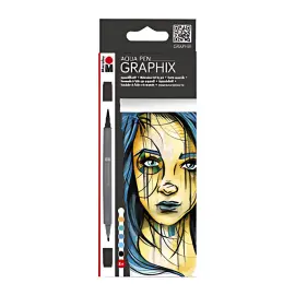 Marabu Feutres aquarellables 'GRAPHIX' METROPOLITAN, photo du produit