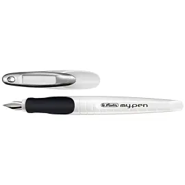 HERLITZ Stylo plume my.pen, plume: L, blanc / noir/noir photo du produit