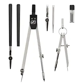 HERLITZ Coffret de compas, 7 pi&egrave;ces, noir photo du produit