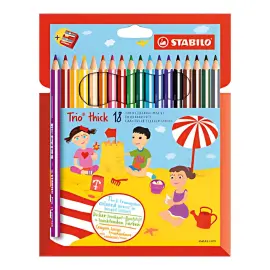 STABILO Crayon de couleur Trio long, corps large, &eacute;tui de 18 photo du produit