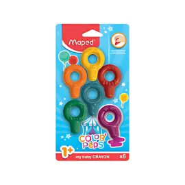 MAPED my baby Crayon anneau de cire COLOR'PEPS, blister de 6 photo du produit