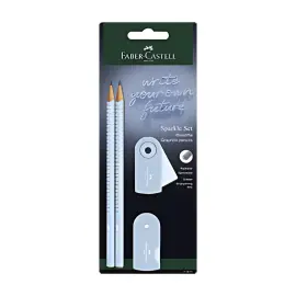 FABER-CASTELL Kit d'écriture GRIP SPARKLE, bleu ciel photo du produit