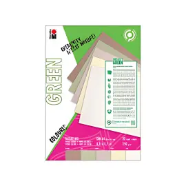 Marabu Green Bloc de papier Nature Mix, A4, en tons naturels photo du produit