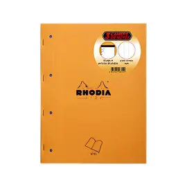 RHODIA Bloc de cours, format A4, quadrillé, orange, lot de 3 photo du produit