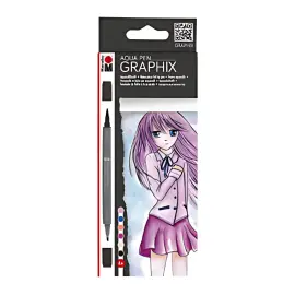 Marabu Feutres aquarellables 'GRAPHIX' MA KE MANGA, photo du produit