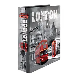 HERMA Classeur à levier à motifs 'London', A4, dos: 70 mm photo du produit