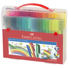 FABER-CASTELL Stylo feutre CONNECTOR PEN, coffret de 80 photo du produit