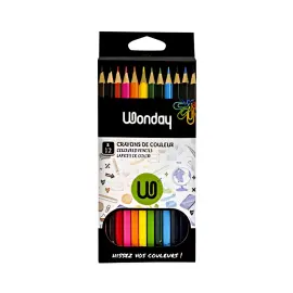 Wonday Crayons de couleur, &eacute;tui carton de 18 photo du produit