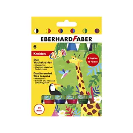 EBERHARD FABER Craie de cire double COLORI, &eacute;tui de 6 photo du produit