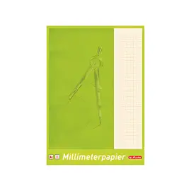 HERLITZ Bloc de papier millim&eacute;tr&eacute; A4, 80 g/m2, 25 feuilles photo du produit
