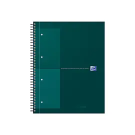 Oxford International Cahier NOTEBOOK, A4, lign&eacute;, rouge fonc&eacute; photo du produit