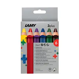 LAMY Crayon de couleur 3-en-1 3plus, &eacute;tui carton de 6 photo du produit