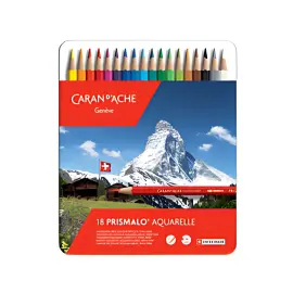 CARAN D'ACHE Crayon de couleur PRISMALO Aquarelle, 18 pi&egrave;ces photo du produit