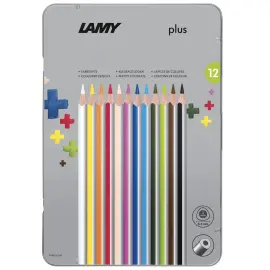 LAMY Crayon de couleur triangulaire plus, &eacute;tui m&eacute;tal de 24 photo du produit