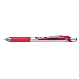 Roller pentel energel retractable 0.7mm rouge clip metal photo du produit