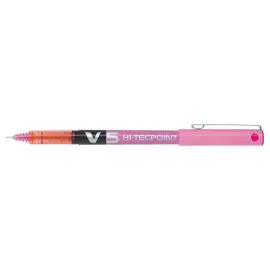 Stylos v5 ecriture fine 0.3mm rose clip metal encre liquide - Pilot photo du produit