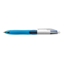 Stylo &agrave; bille 4 couleurs Grip Pro - Pointe moyenne - Bleu/Blanc - BIC photo du produit