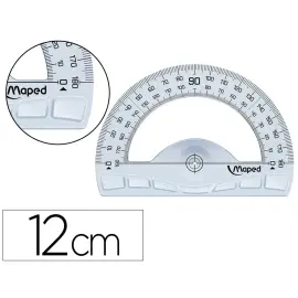 Rapporteur geometrique plastique recycle 180&deg; base 12cm - Maped photo du produit