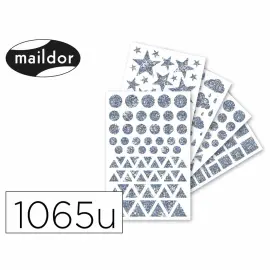 Gommette holographique maildor 10, 5x16cm argent 20 planches - Clairefontaine photo du produit