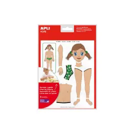 Gommettes enlevables d&eacute;couverte corps 12 feuilles - Apli photo du produit