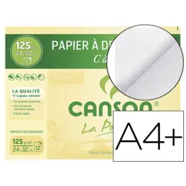 Papier dessin canson C a grain 125G A4+ pochette 12F photo du produit