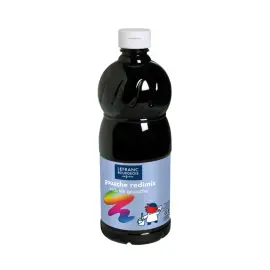 Flacon 1L gouache liquide pr&ecirc;te &agrave; l'emploi - Noir - Lefranc bourgeois photo du produit
