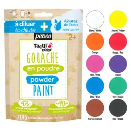 Gouache en poudre &agrave; diluer Tactilcolor 2 en 1 - 280 ml - Pebeo photo du produit