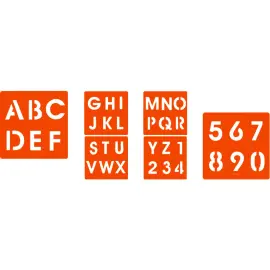 Lots 6 pochoirs alphabet et chiffres - Graine creative photo du produit