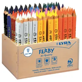 Crayon couleur lyra ferby triangulaire 120mm usage &eacute;conome 96u - Lyra groove photo du produit