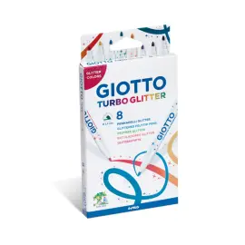 Feutre coloriage turbo glitter 8 couleurs assorties - Giotto photo du produit