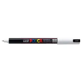 Marqueur pc1mr base eau pointe calibr&eacute;e extra fine 0, 7 mm - Blanc - Posca photo du produit