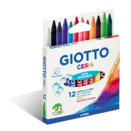 Etui crayons a la cire cera ronde 8mm 9cm 12 unit&eacute;s - Giotto photo du produit